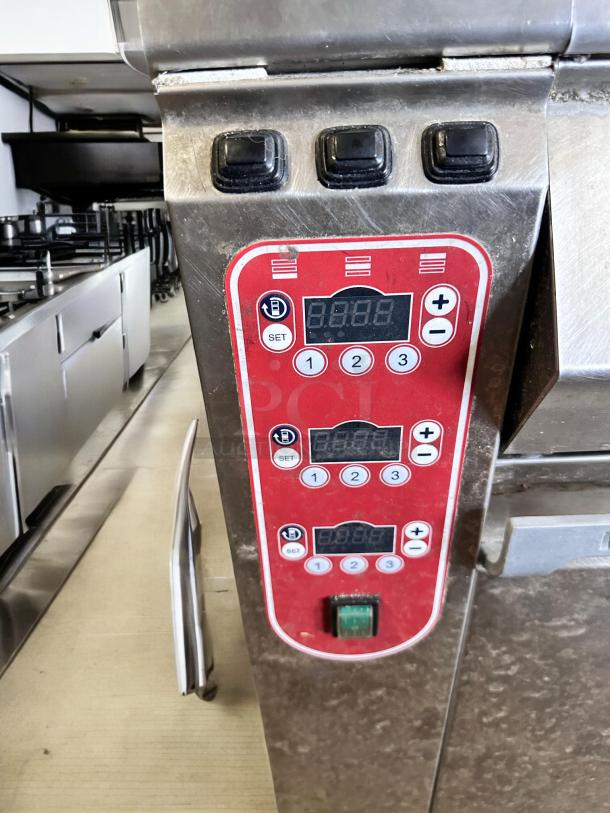 Rosito Bisani CPG1 gas pasta cooker with control panel, buttons, and digital display. In outstanding condition.