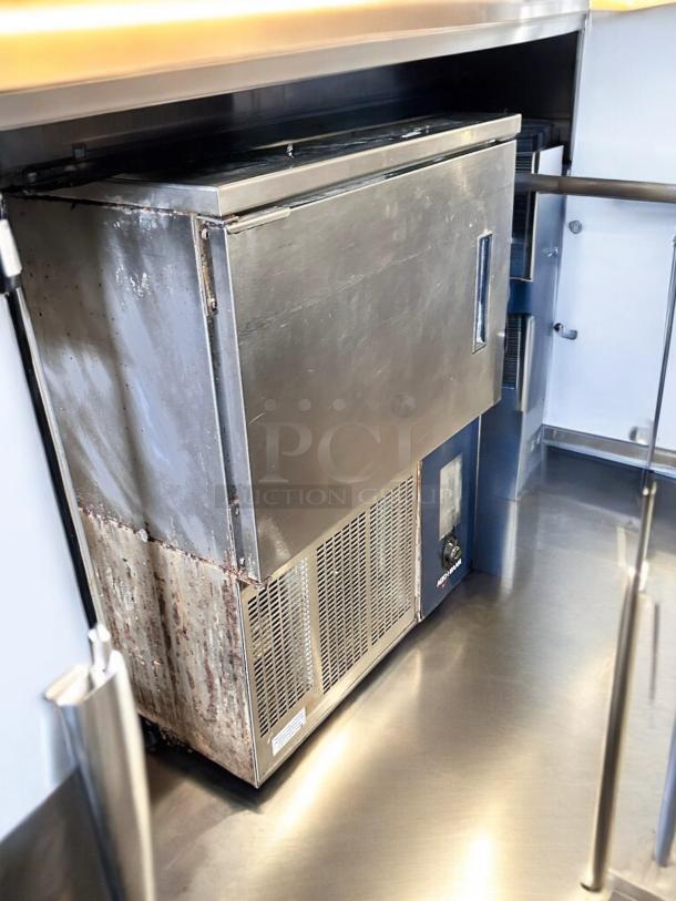 Superb condition Alto-Shaam QC3-3 undercounter rapid chill blast chiller/freezer, 115V, fully tested, stainless steel.