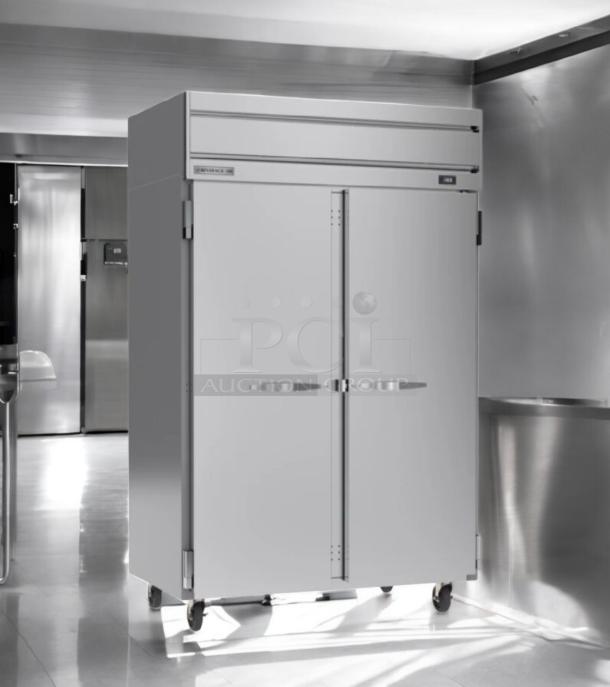 Beverage-Air HF2HC-1S two-door reach-in refrigerator in outstanding condition, stainless steel finish, fully tested, 115V.