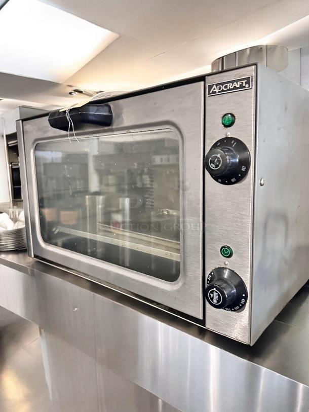 Adcraft COQ-1750W countertop convection oven, superb condition, stainless steel, visible controls, fully tested, 120V.