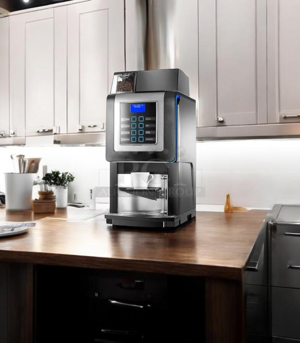 Grindmaster-Cecilware KORINTO Prime espresso machine, superb condition, fully tested, 120V, sleek design, digital display.