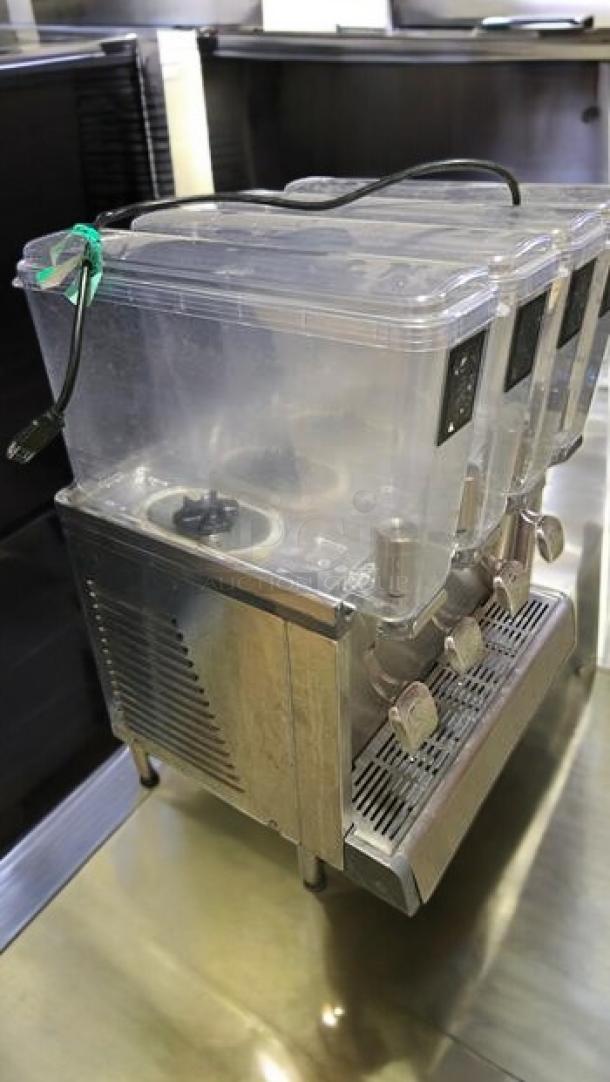 Crathco CS-4E-16-290 quadruple bowl beverage dispenser in outstanding condition, fully tested and working, 115V.