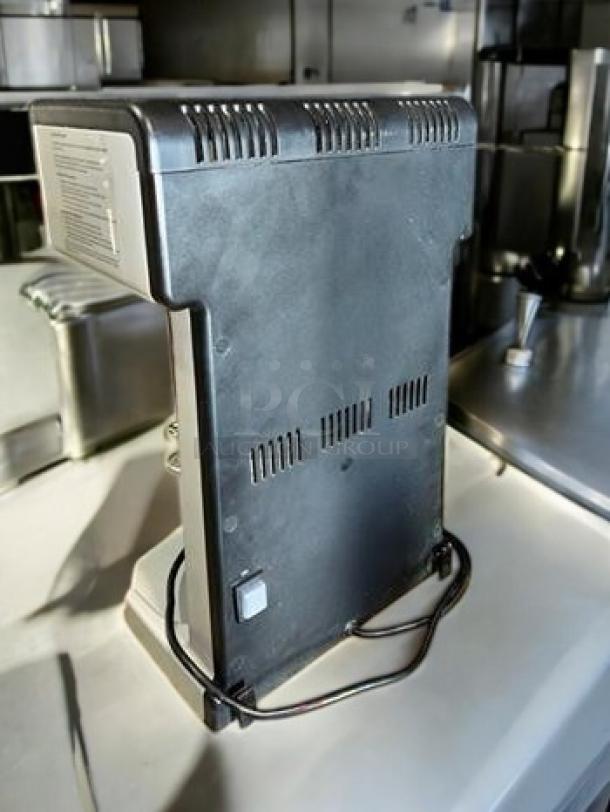 Waring WDM360TX Triple-Spindle Drink Mixer, black, pristine condition, 120V, fully tested and working, back view shown.