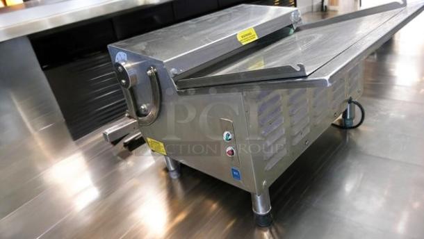 Somerset CDR-500 heavy-duty dough roller, premium condition, commercial model, fully tested, 115V, stainless steel finish.