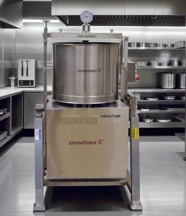 CocoaTown ECGC-65A-AV cacao grinder in outstanding condition, stainless steel, 220V, fully tested and operational.