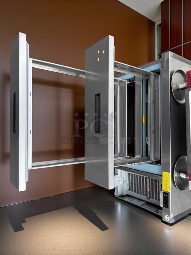 Delfield 2-Drawer Refrigerated Chef Base, excellent condition, heavy-duty worktop, 115V, tested and working, open drawers.