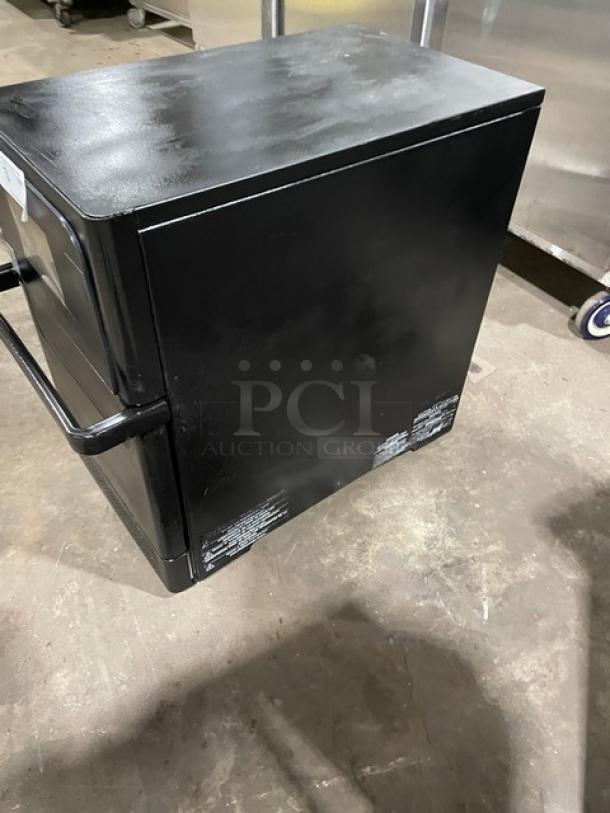 MerryChef Eikon E2S countertop high-speed rapid cook oven, black, electric-powered, 208/240V 1 Phase, good condition.