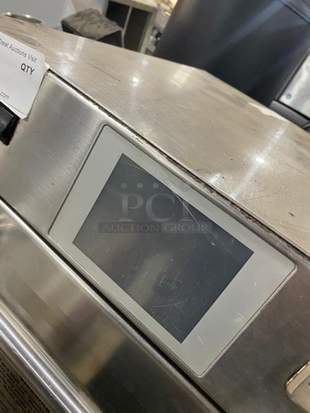 Merrychef Eikon E4S turbo oven, stainless steel, 2014 model, electric, countertop, 208/240V 2 Phase, touchscreen control.