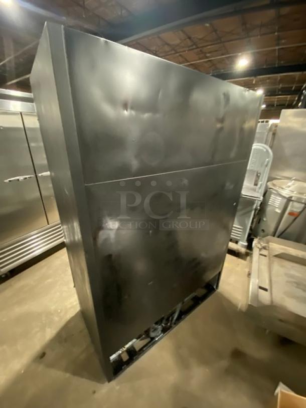 True Commercial Black Double Glass Swing Door Freezer, Model GDM49FLD, Energy Star certified, poly coated rack.