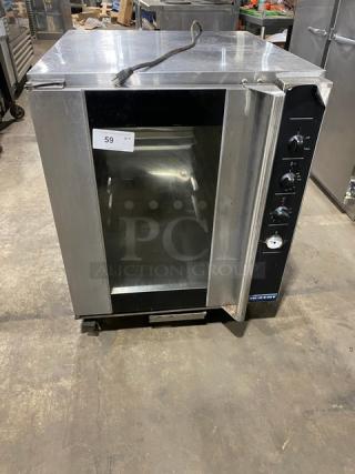 Moffat Commercial Stainless Steel Electric Powered Undercounter Single Stack Convection Oven! With Built-In Pan Slides! 115-120V! On Casters! - Item #1212420