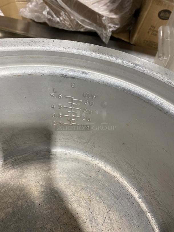 Town Commercial Electric 37-Cup Rice Cooker, Model 57137. Interior markings for cup measurements. Used condition.