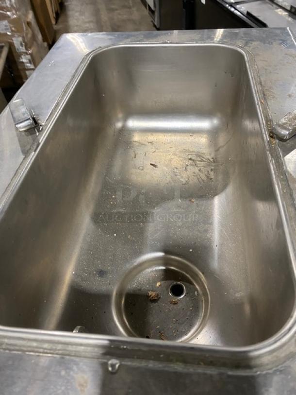 Taylor Softech Series Y751-27 stainless steel soft serve machine hopper; commercial use; signs of wear; on casters.