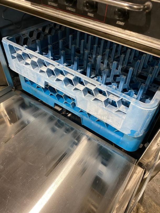 CMA Energy-Mizer L1C commercial undercounter glasswasher, stainless steel, low-temp, peg rack included, 115V, 1-phase.