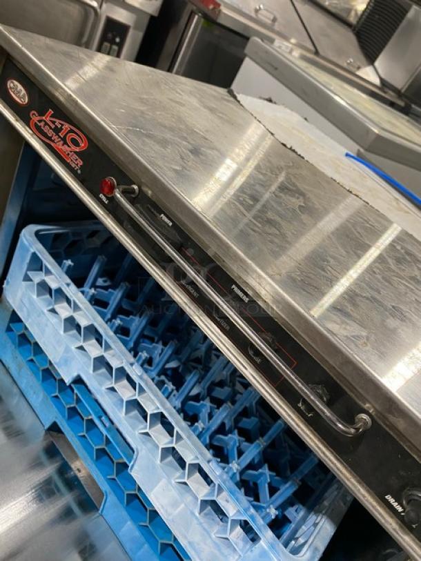 CMA Energy-Mizer L1C glasswasher, stainless steel, low-temp, electric, with peg rack, SN: 251568, 115V, 1-phase.