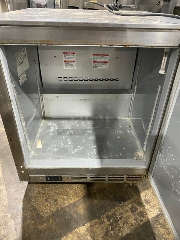 Beverage-Air UCF27AHC23 undercounter freezer, stainless steel, single door, on casters, 115V 1 Phase, Model: UCF27AHC23.