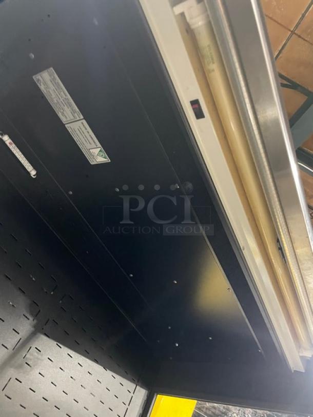 Federal Industries RSSM478SC-5 black open grab-n-go merchandiser. Multi-tier, refrigerated, serial 180326106349, 120/208-240V, 1 Phase.