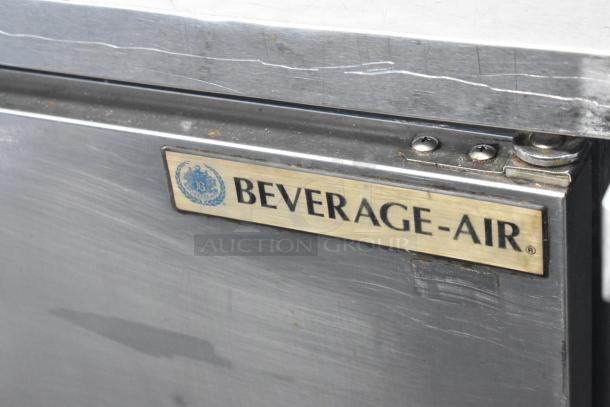 Beverage Air WTR72AY stainless steel 3-door undercounter cooler, features a visible brand nameplate. 115V, 1 phase.