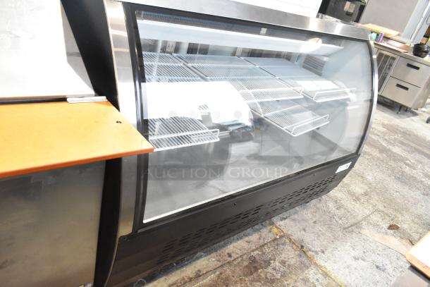 2023 Falcon ADC-163 metal commercial deli display case, floor style, on casters, 115V, 1 phase, clean condition.
