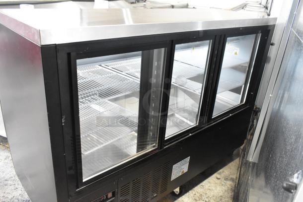 2023 Falcon ADC-163 deli display case, metal finish, floor style, commercial casters, 115V, 1 phase, excellent condition.