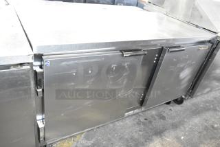Beverage Air WTR60A stainless steel undercounter cooler with 3 doors, on commercial casters. 115V, 1 phase. Minor surface scratches.