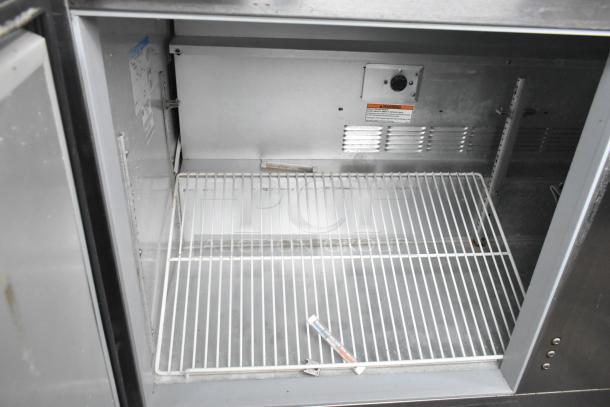Beverage Air WTR60A stainless steel 3-door undercounter cooler, commercial casters, interior shelving, 115V, 1 phase.