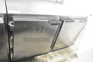 Beverage Air UCR48A stainless steel 2-door undercounter cooler on casters, commercial-grade, 115V, 1 phase, good condition.
