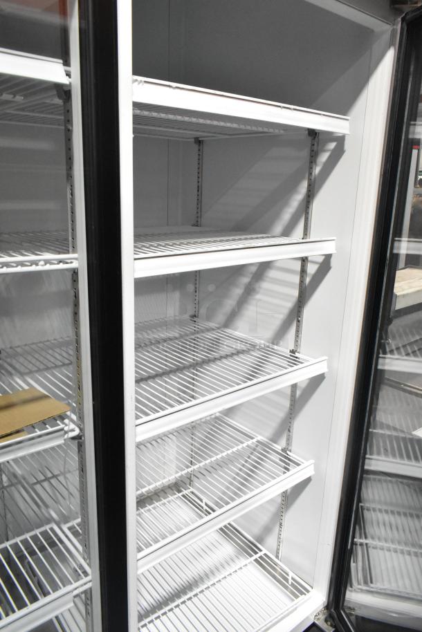 Master-Bilt MBGRP74-HG 3 Door Cooler, metal, reach-in, poly-coated racks, 115/208-240V, excellent condition.