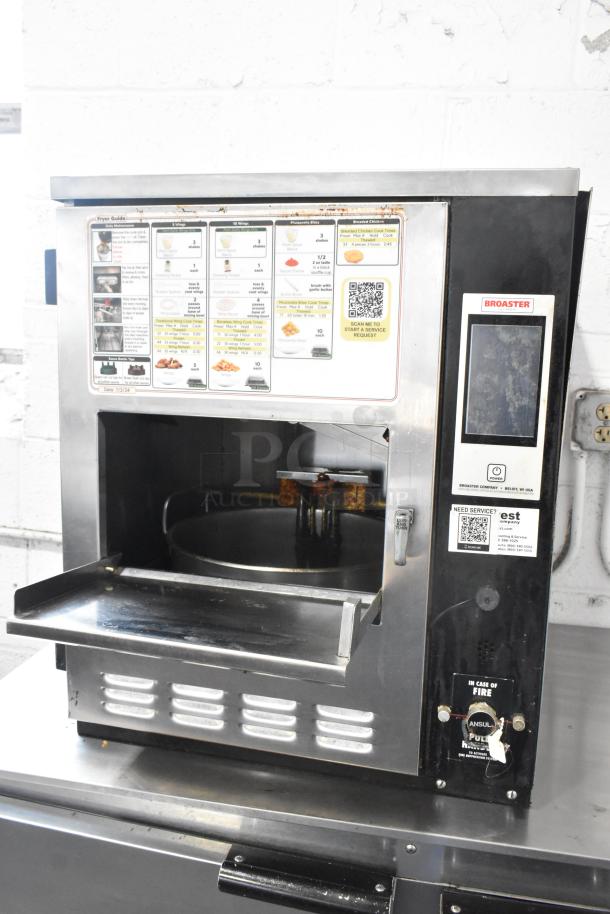 Broaster VF-3i ventless fryer, stainless steel, electric, 120/208V, 1-phase, visible operation guide, Broaster branding.