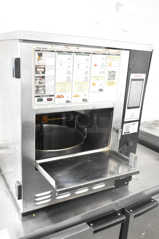 Broaster VF-3i ventless fryer, stainless steel, electric, 120/208V, 1 phase. Includes operation guide and Broaster branding.