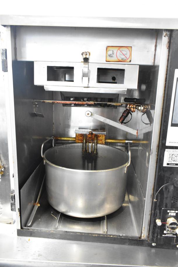 Broaster VF-3i stainless steel ventless fryer; electric, countertop model, 120/208 volts, 1 phase, visible wear.