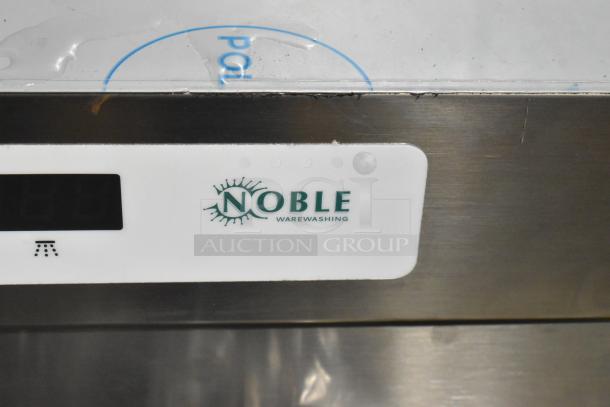2023 Noble 495HTGW22 stainless steel commercial undercounter dishwasher shown. Brand new, scratch and dent condition.