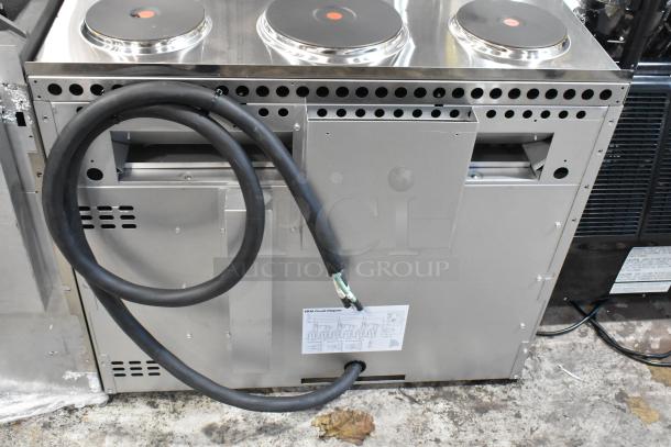 Wolf C36S-6BP stainless steel propane 6-burner range with oven, scratch and dent condition, commercial-grade, new.