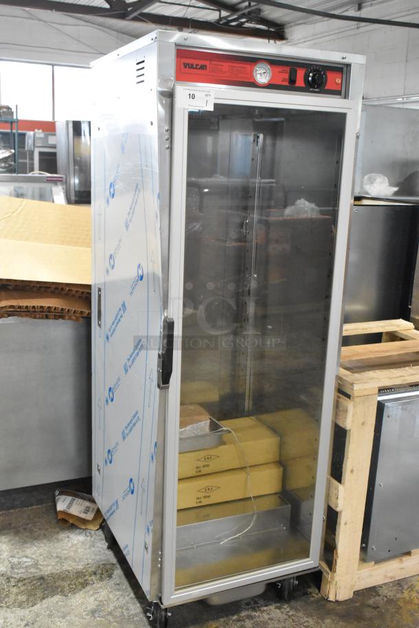 BRAND NEW Vulcan VP18 Metal Commercial Full Size Non-Insulated Holding Cabinet, scratch and dent, on casters, 120V, 1 Phase.