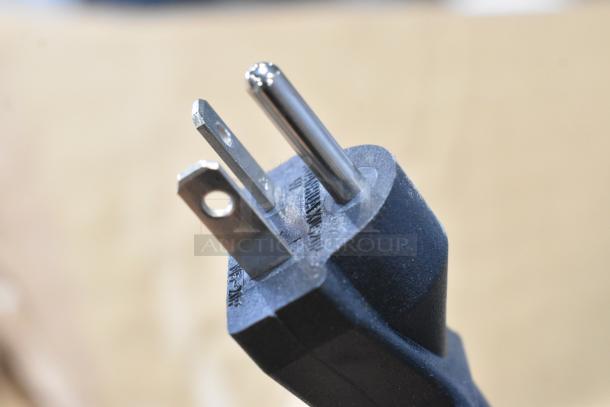 Close-up of a three-prong electrical plug for Vulcan VP18 holding/proofing cabinet.