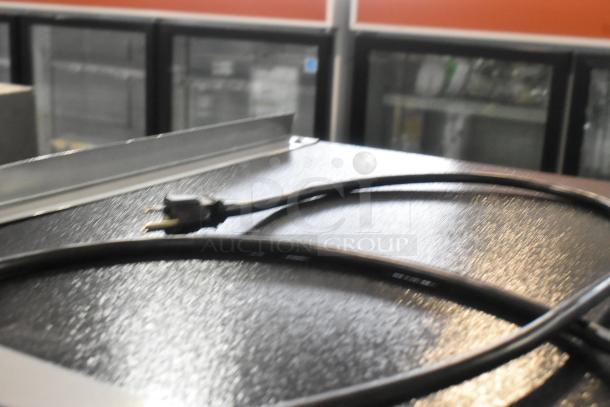 Hatco RFST-1K heated holding cabinet top surface with power cord, emphasizing commercial-grade construction.