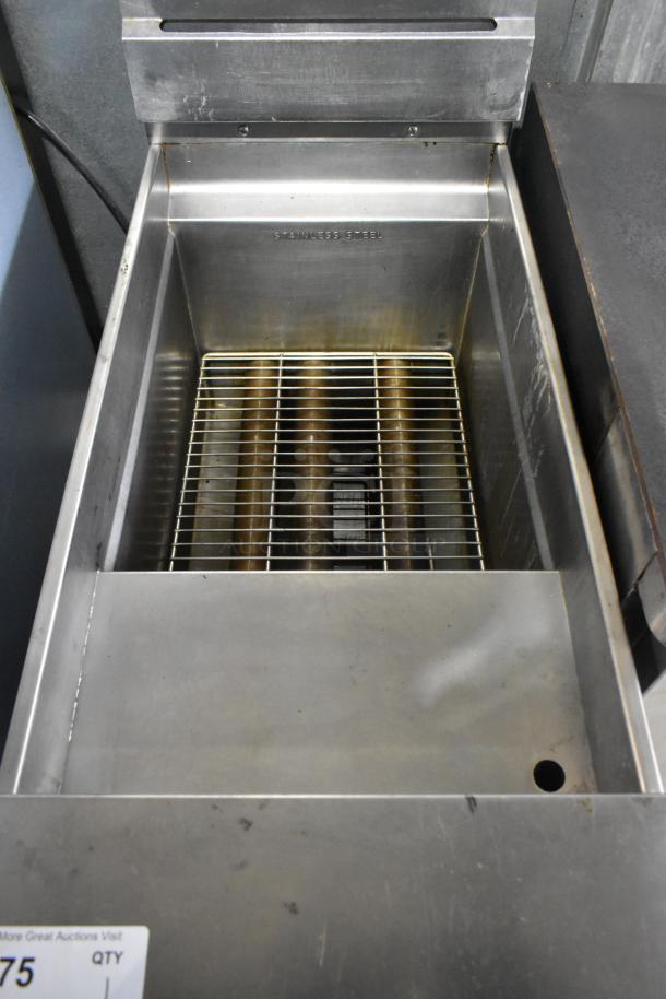 Pitco Frialator SSPG14 stainless steel pasta cooker, commercial floor model, natural gas, on casters, 60,000 BTU.