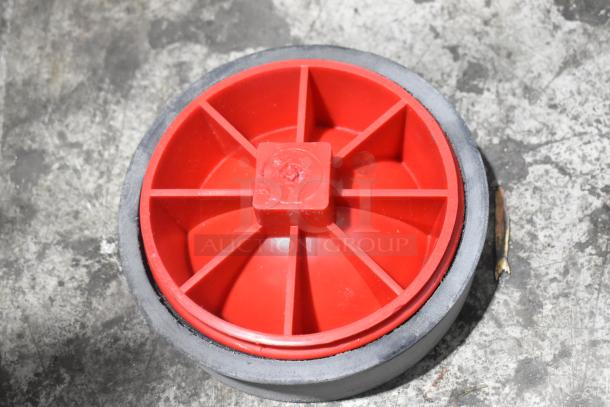 Brand new Sioux Chief 67A882ST602 T-Cone 6" Sch. 40 raised-head pipe barrel plug, visible sturdy red construction.