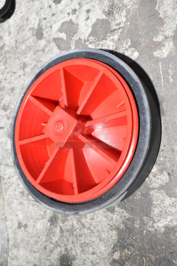 Red Sioux Chief 882-ST602 T-Cone 6" Sch. 40 raised-head pipe barrel plug, new condition, on concrete surface.