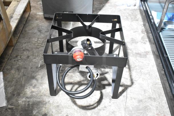 BRAND NEW Backyard Pro BP30-SSKIT stainless steel fryer base, 30 Qt, 55,000 BTU, minor scratches, ideal for turkey/seafood.