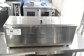 BRAND NEW Carnival King 382CDPW3 Stainless Steel 3 Qt. Triple Cone Dip Warmer, 120V, with minor scratches, label marked "95 QTY 1".