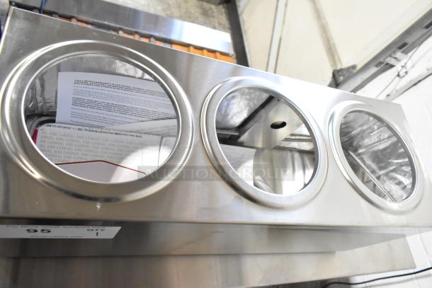 Brand new 2024 Carnival King 382CDPW3 3 Qt. Stainless Steel Triple Cone Dip Warmer, minor scratches, 120V, 1 Phase.