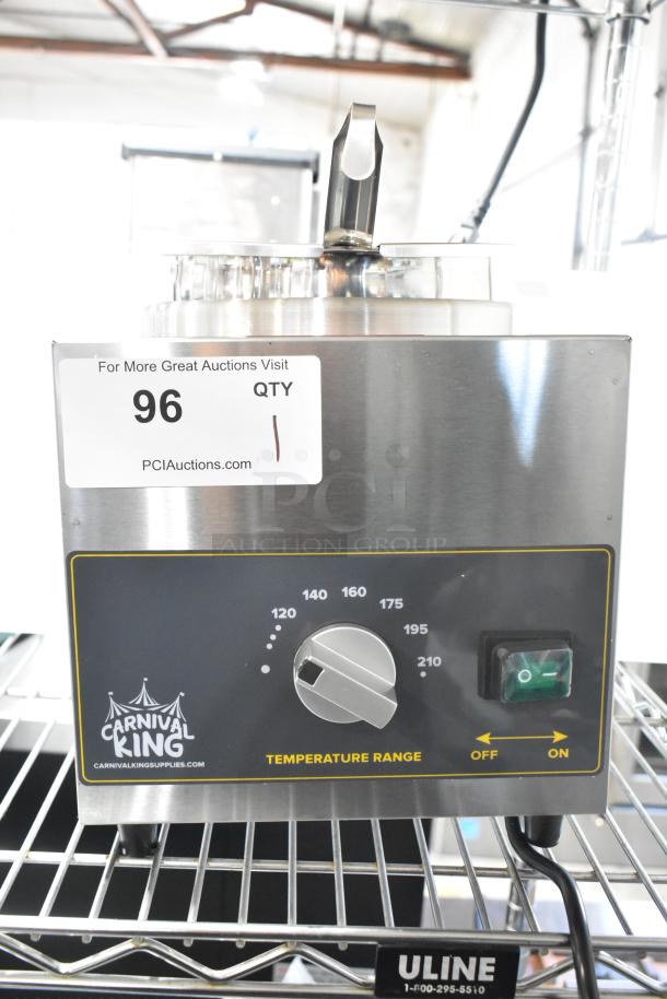 Carnival King 382RWLL35 Stainless Steel 3.5 Qt. Warmer, brand new, scratch and dent, 120V, 1 phase, temperature range dial.