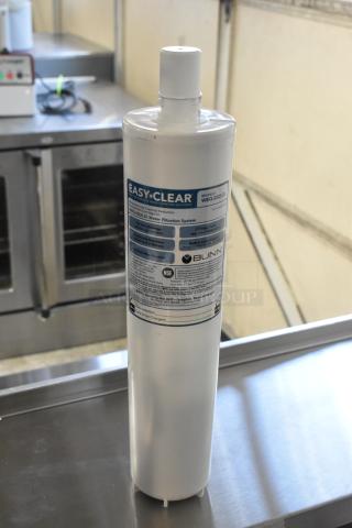 Brand new Bunn Easy Clear WEQ-25 water filter cartridge with manufacturer label. Scratch and dent condition.