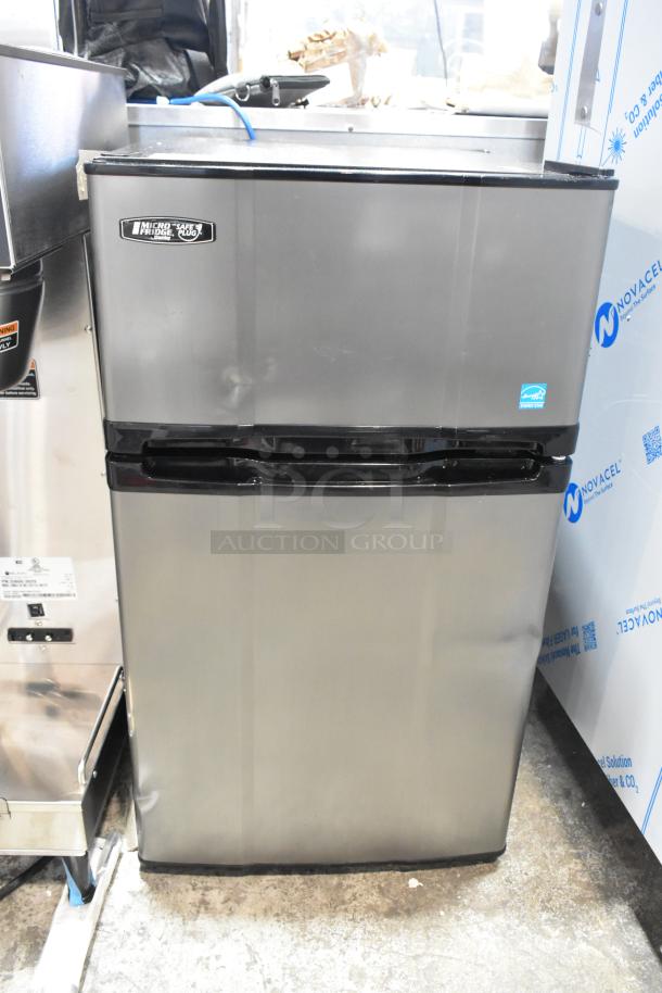 Micro Fridge 3.1MF7RS Mini Cooler with Freezer, 115V, 1 Phase, stainless steel, good condition.