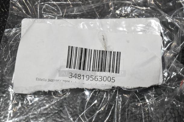 Barcode and label for Estella 34819563005 lubricating oil, packaged in clear plastic.