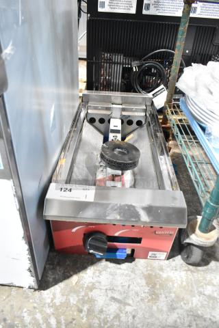 Brand new Avantco 177CAGR212 stainless steel 12" 2 burner natural gas countertop range, missing grates, 50,000 BTU.
