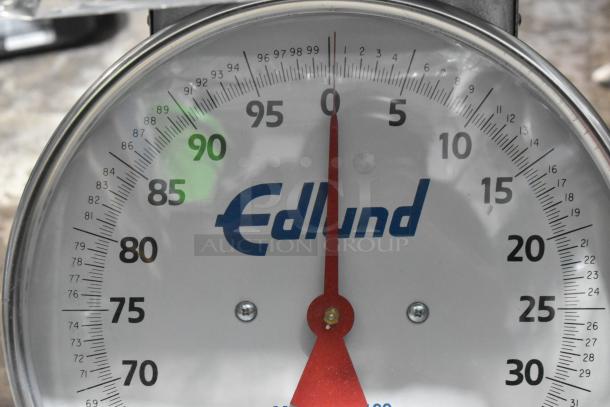 BRAND NEW Edlund HD-100 heavy-duty receiving scale, 100 lb. capacity, 12" x 12" platform, slight cosmetic imperfections.