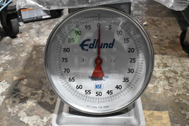 BRAND NEW Edlund HD-100 100 lb. receiving scale, 12" x 12" platform, minor scratches, NSF certified, "Not Legal for Trade."