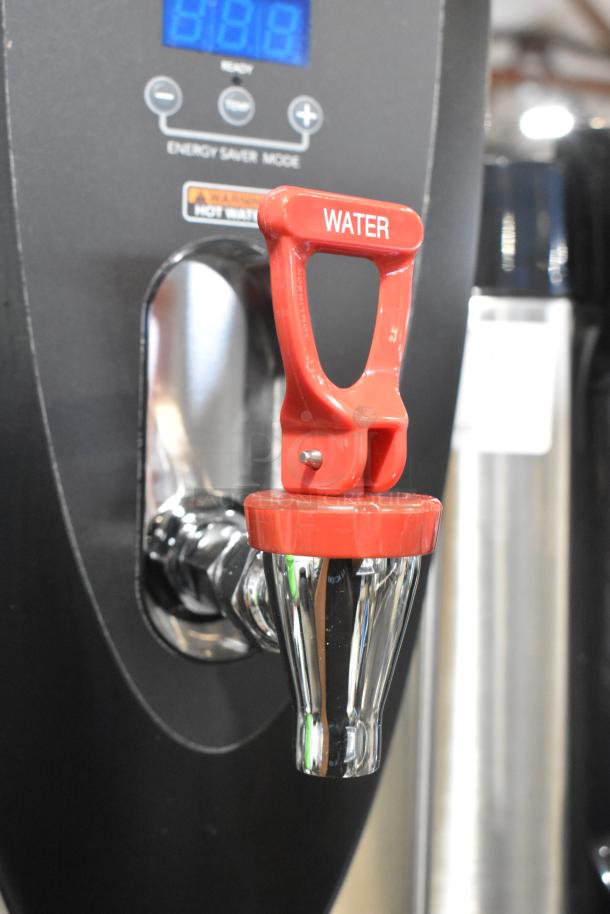 BRAND NEW Bunn H5X 5 Gallon Hot Water Dispenser, SST finish, 212°F, 208V, 1 Phase. Red handle, digital display. Scratch and dent condition.