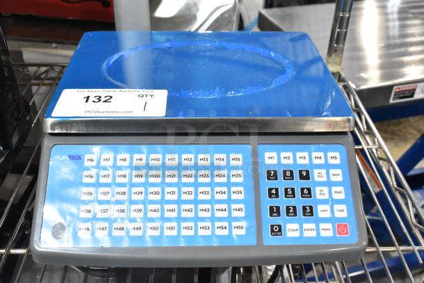 AvaTek 334PCS60T 60 lb. digital price computing scale, scratch and dent condition, keypad and display with tower.